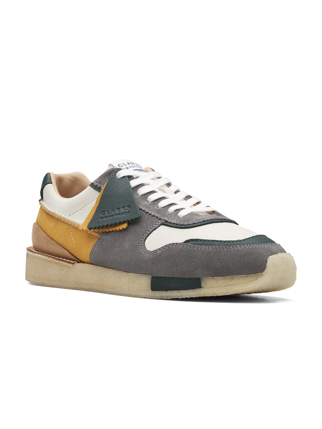 

Clarks Men Colourblocked Suede Sneakers, Grey