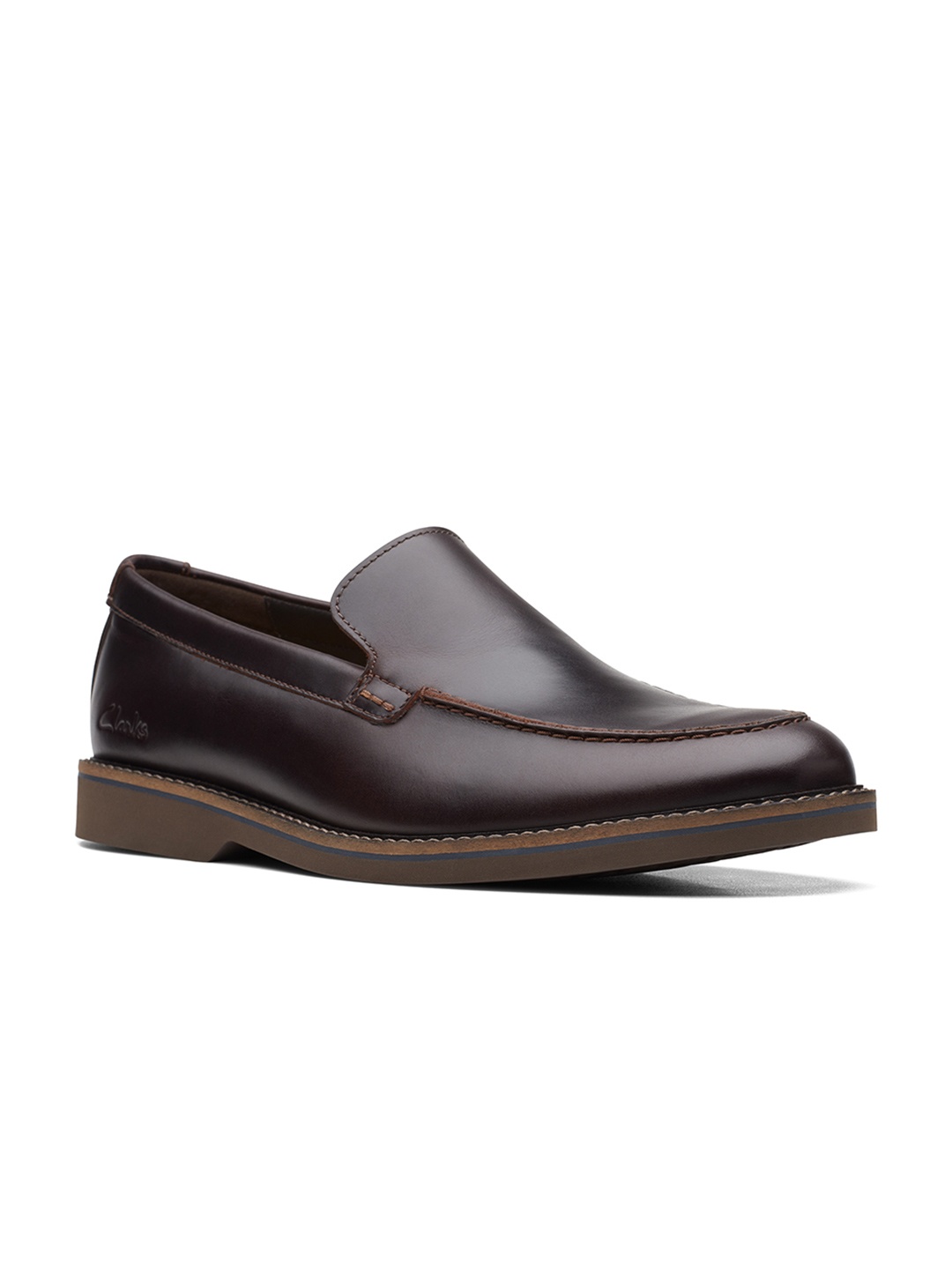 

Clarks Men Brown Leather Slip-On Sneakers