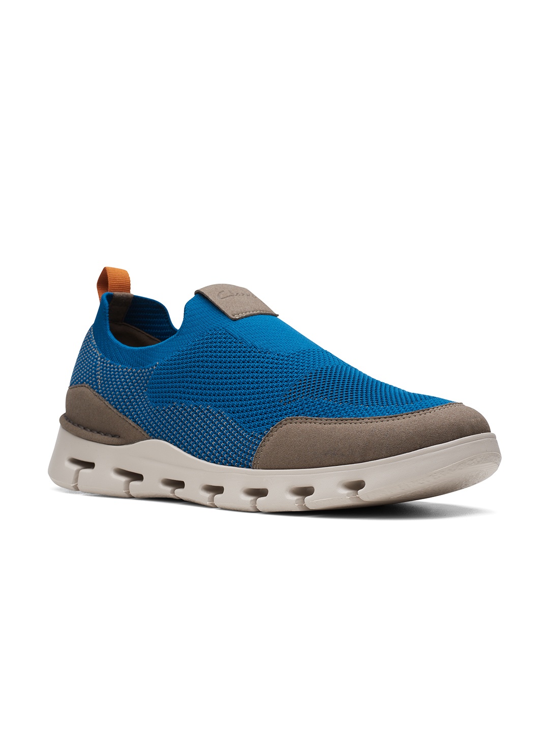 

Clarks Men Teal Colourblocked Slip-On Sneakers