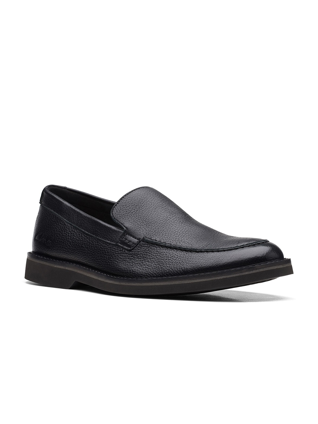 

Clarks Men Black Textured Leather Slip-On Sneakers