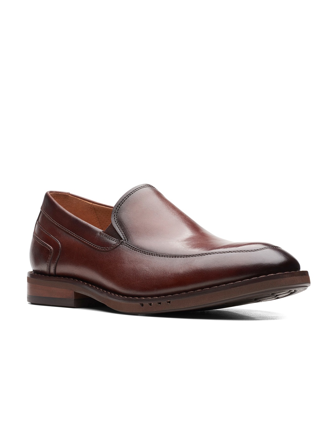 

Clarks Men Brown Leather Slip-On Shoes