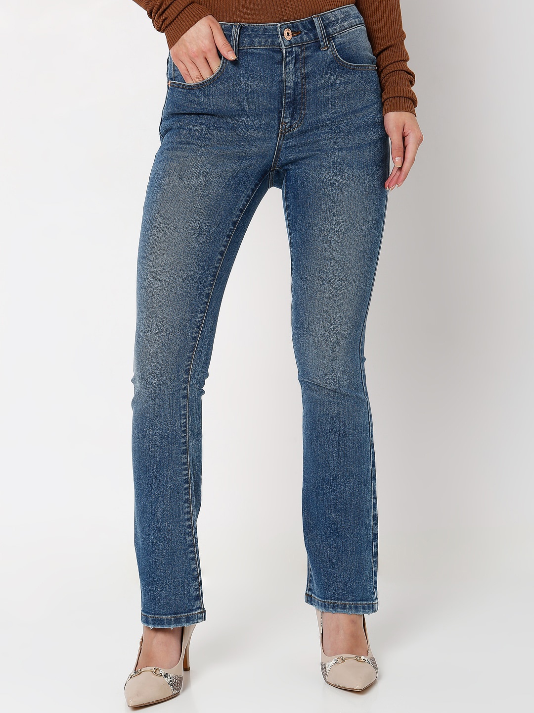 

Vero Moda Women Blue Slim Fit Light Fade Stretchable Jeans