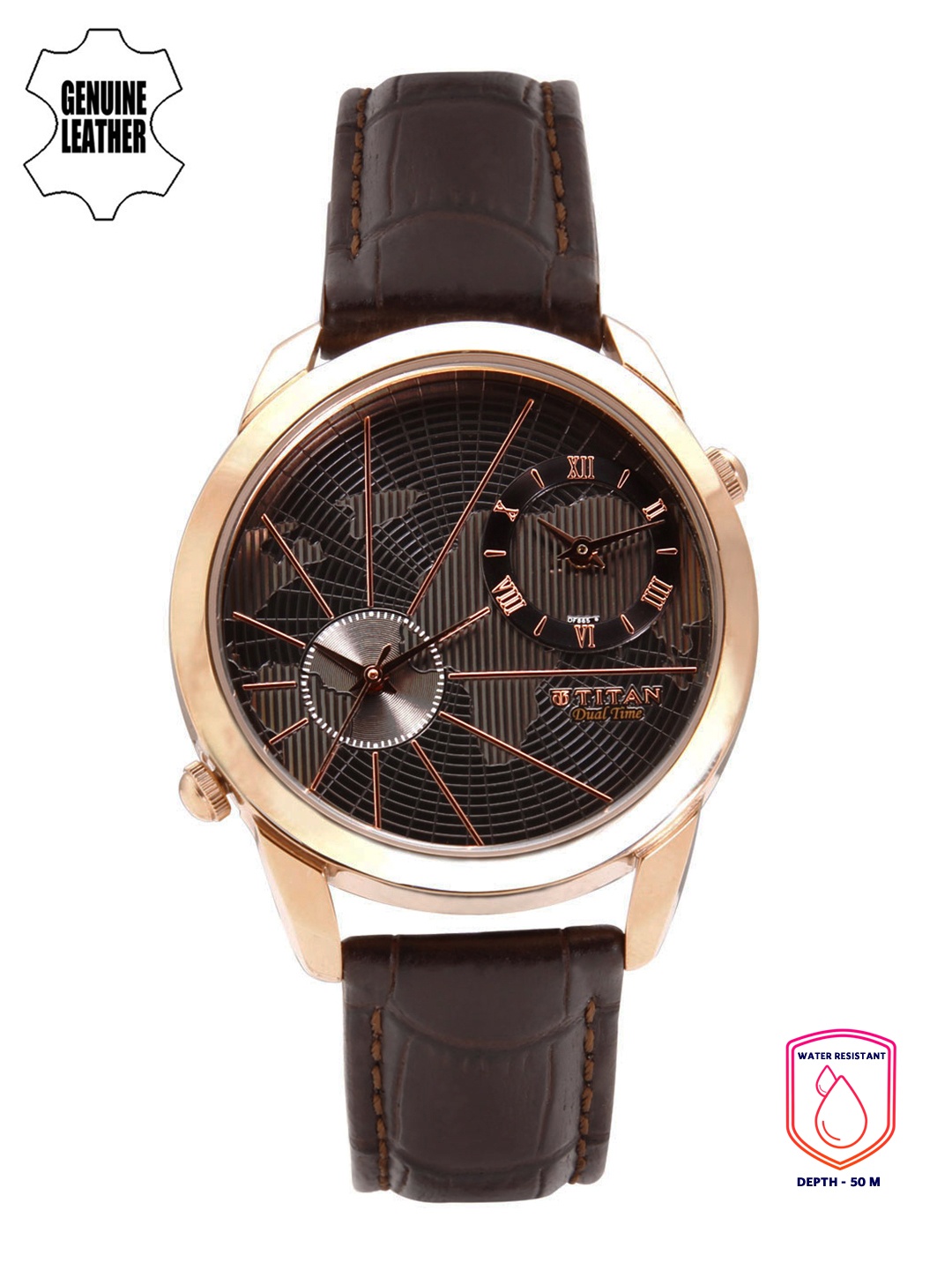 

Titan Globe Trotter Men Brown Analogue watch NL1707WL01