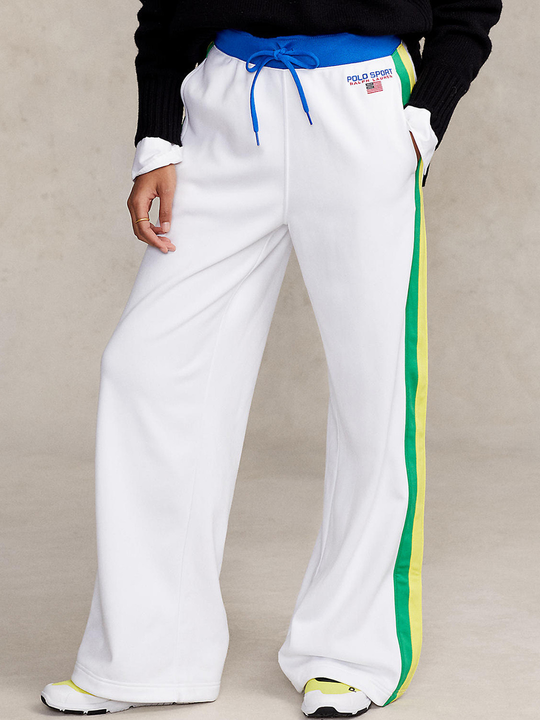 

Polo Ralph Lauren Women White Striped Track Pants