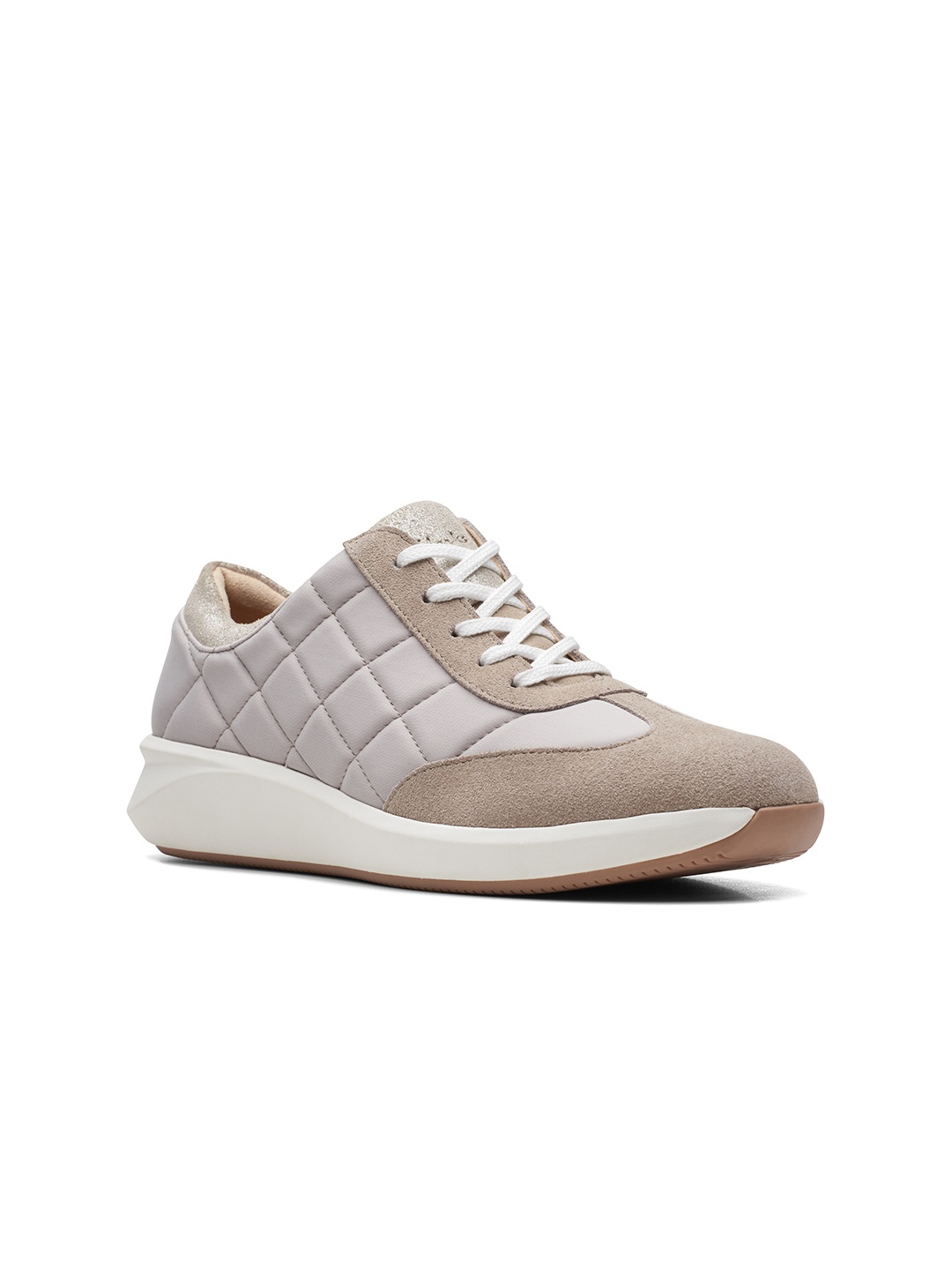 

Clarks Women Brown Woven Design Leather Sneakers