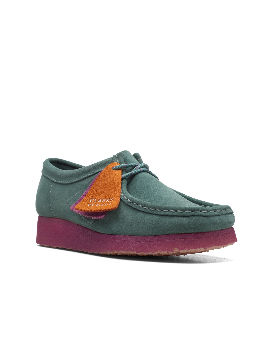 

Clarks Women Teal Suede Slip-On Sneakers