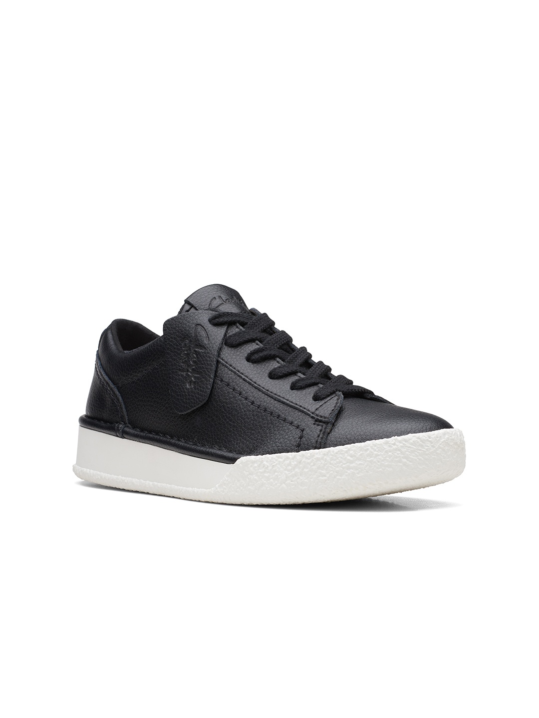 

Clarks Women Black Leather Sneakers