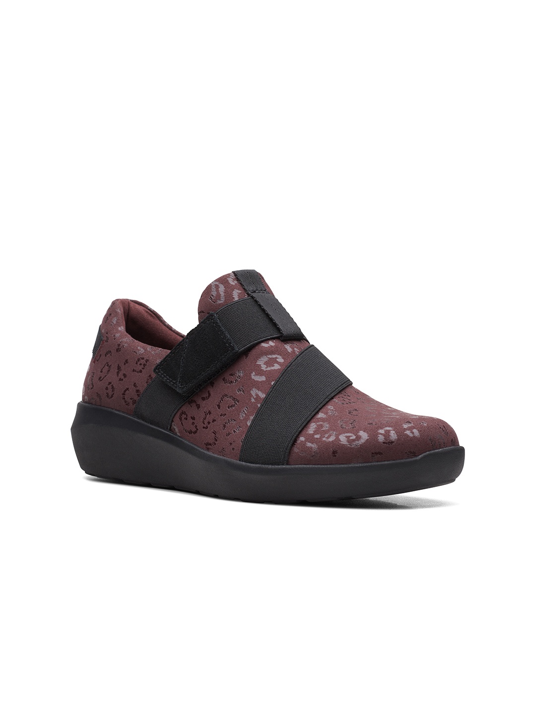 

Clarks Women Burgundy Woven Design Slip-On Sneakers