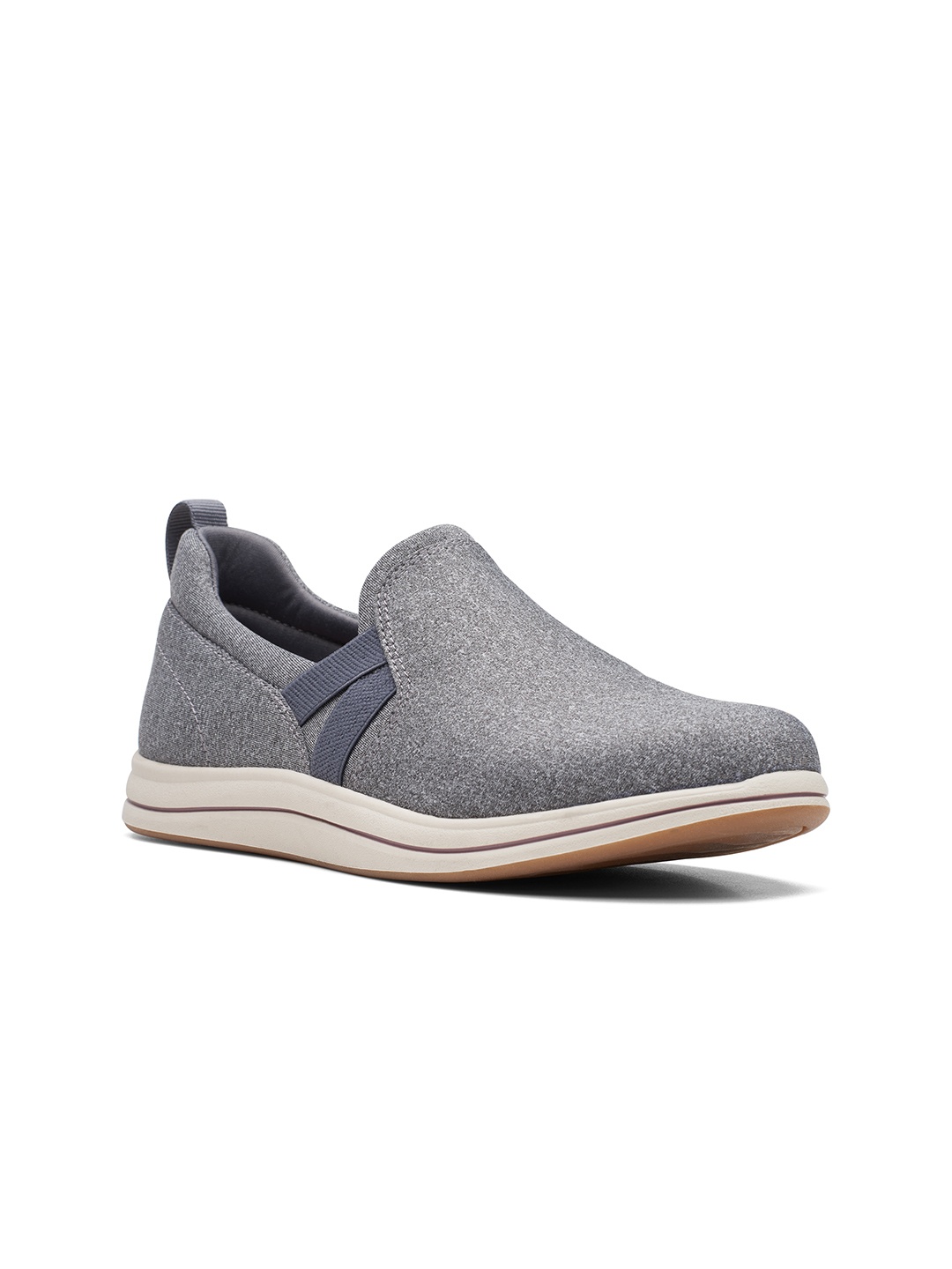 

Clarks Women Grey Slip-On Sneakers