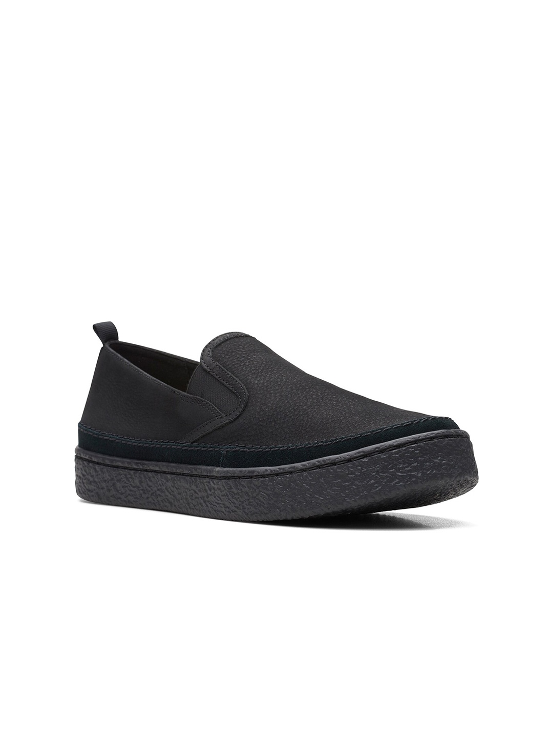 

Clarks Women Black Nubuck Slip-On Sneakers