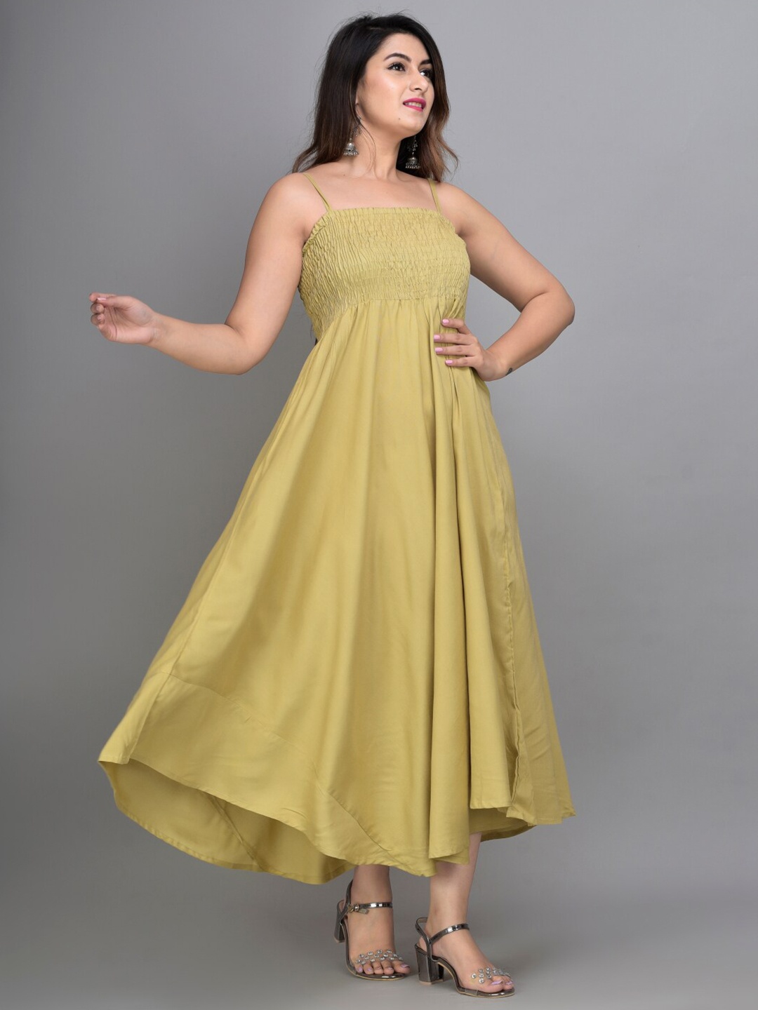 

IQRAAR Beige Maxi Dress