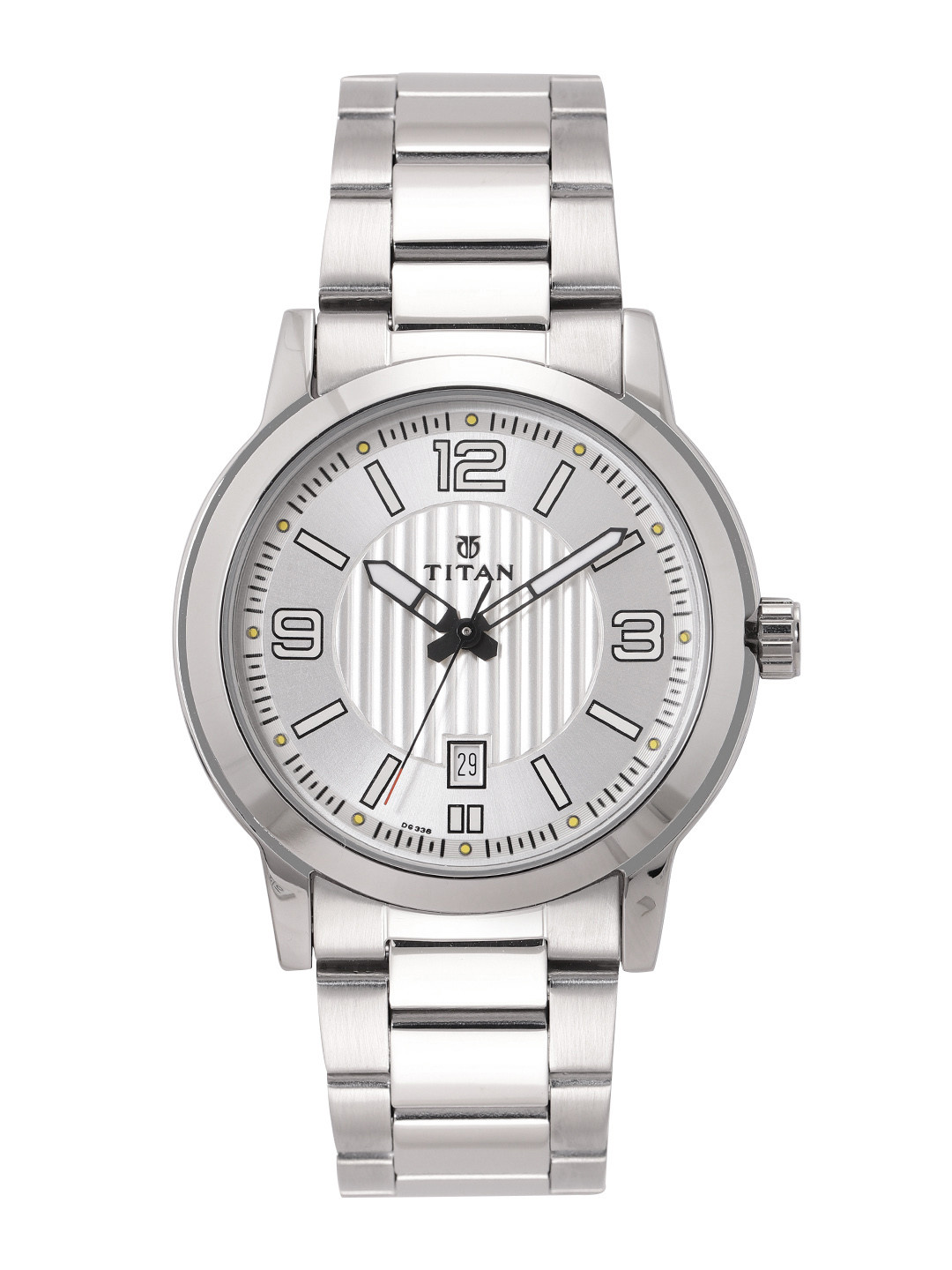 

Titan Men Patterned Analogue Watch, Silver