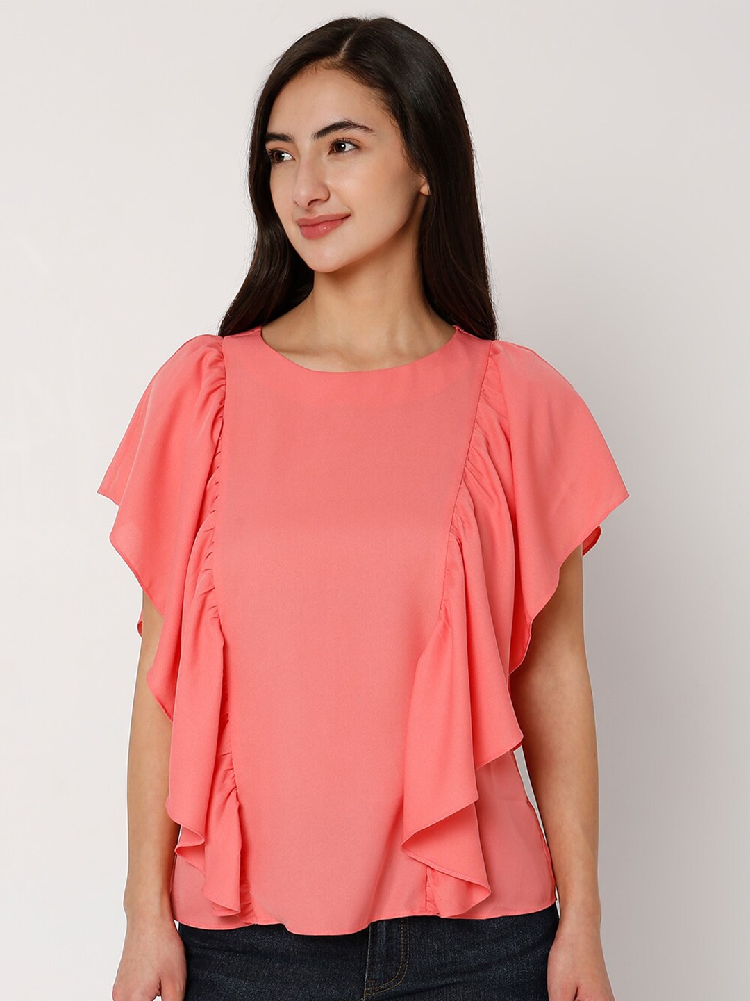 

Vero Moda Coral Ruffles Top