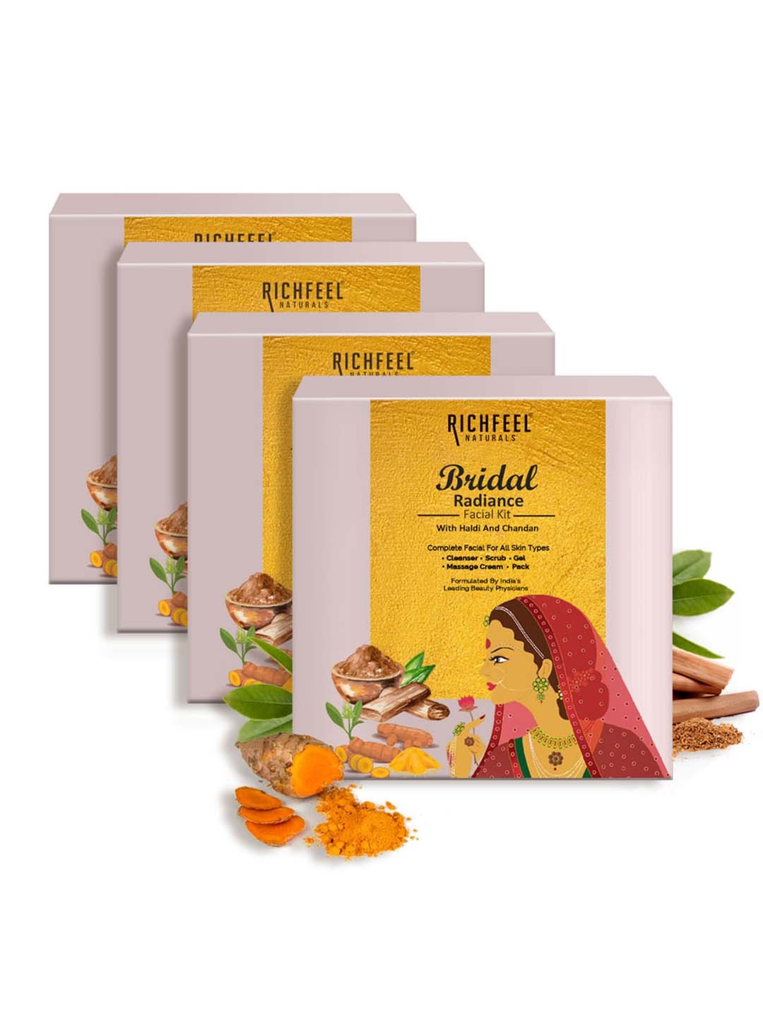 

Richfeel Pack of 4 Bridal Radiance Facial Kit, White