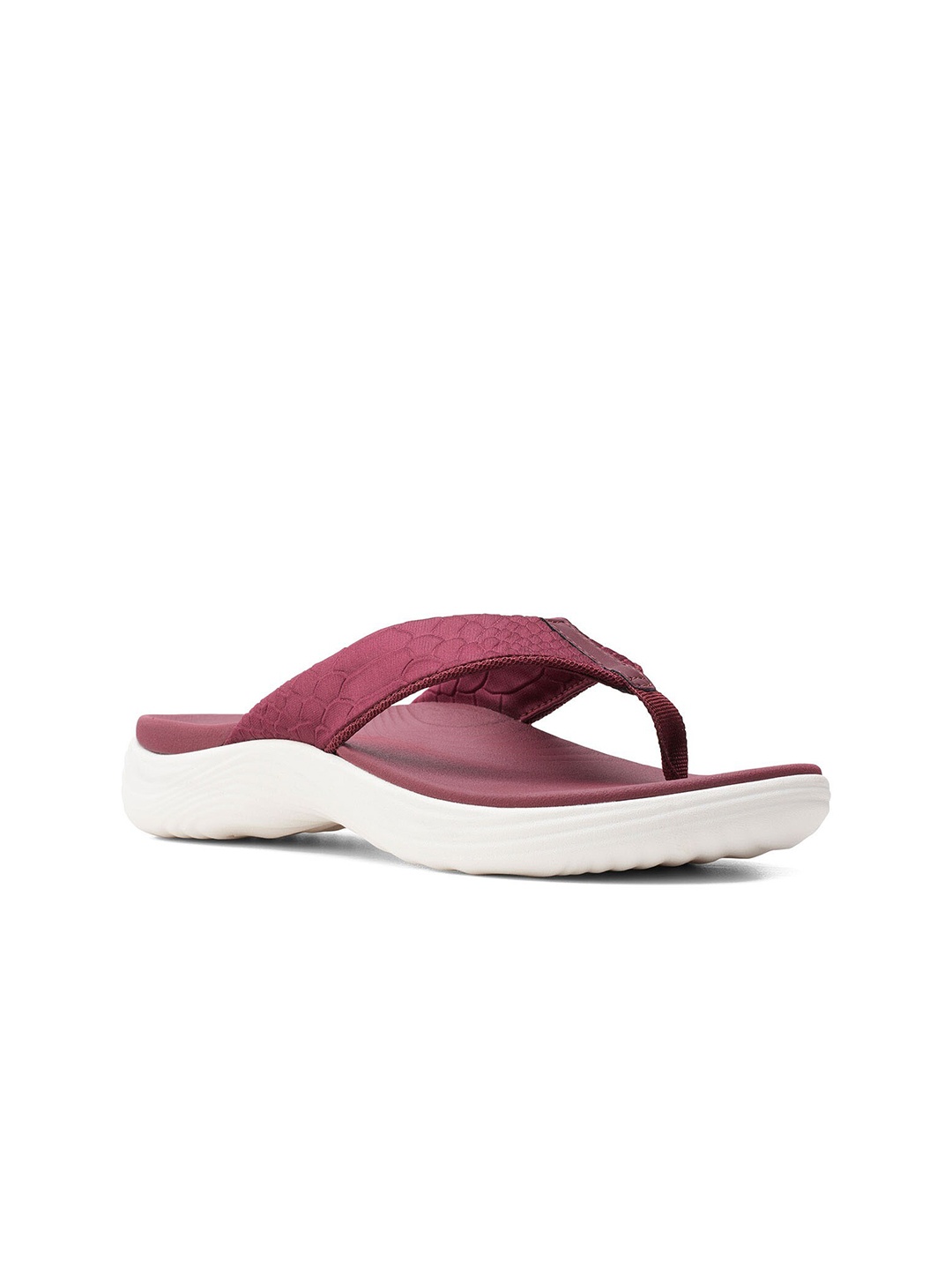 

Clarks Women Open Toe Flats, Maroon