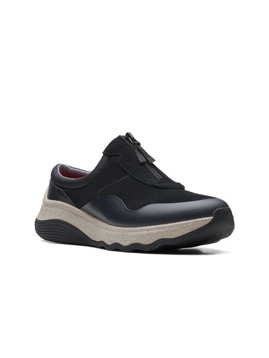 

Clarks Women Black Suede Slip-On Sneakers