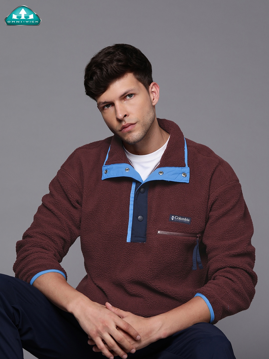 

Columbia Men Purple Solid Sustainable Bomber Jacket