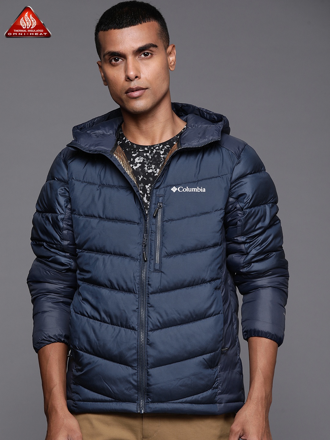 

Columbia Men Blue Outdoor Puffer Jacket