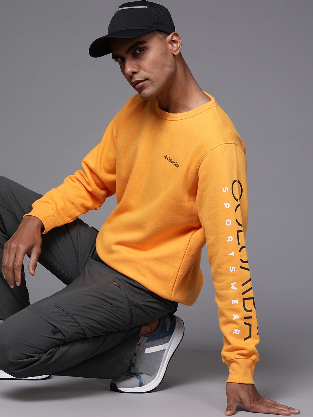 

Columbia Men Solid Sweatshirt, Orange