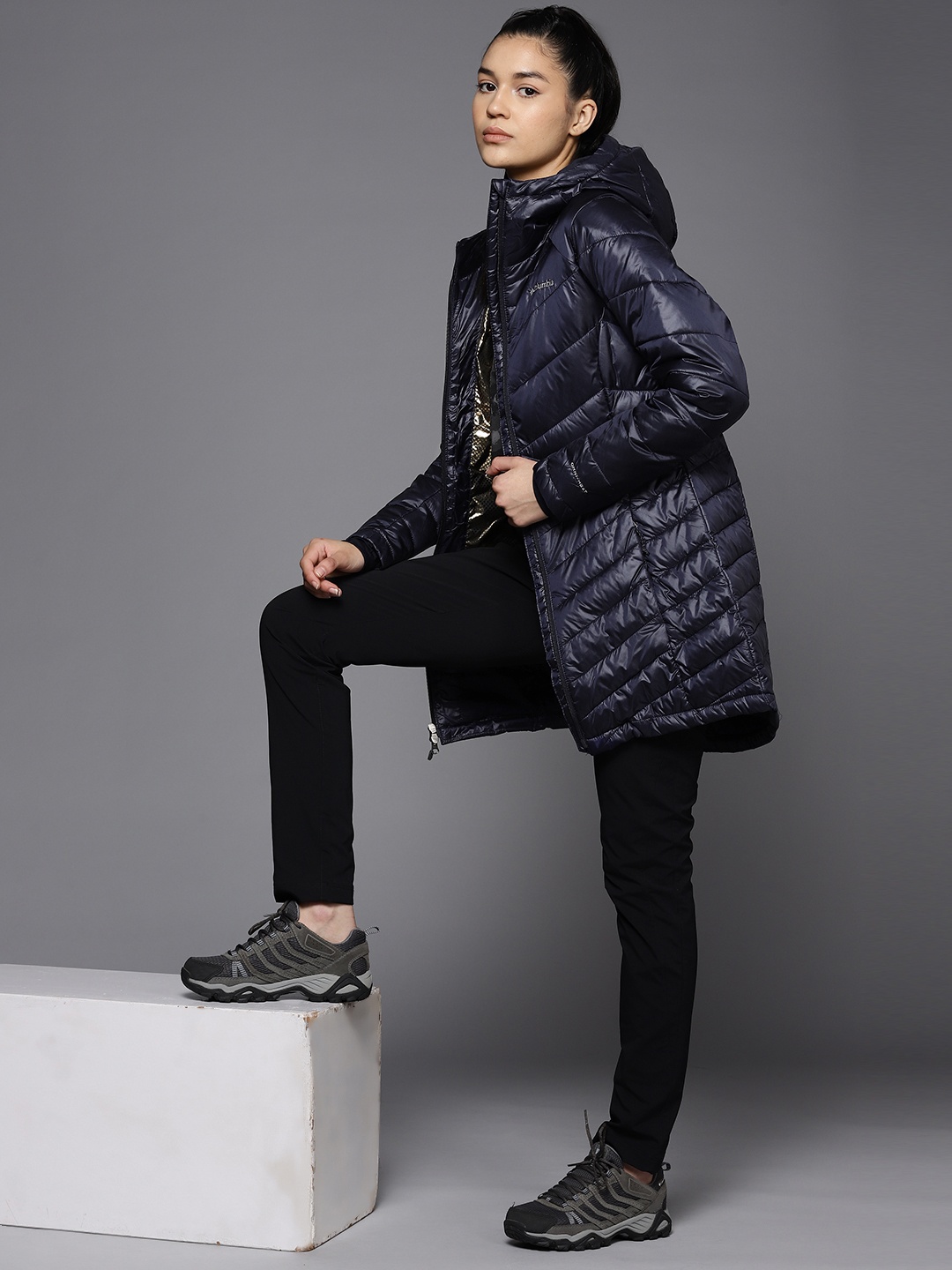 

Columbia Women Solid Padded Jacket, Blue