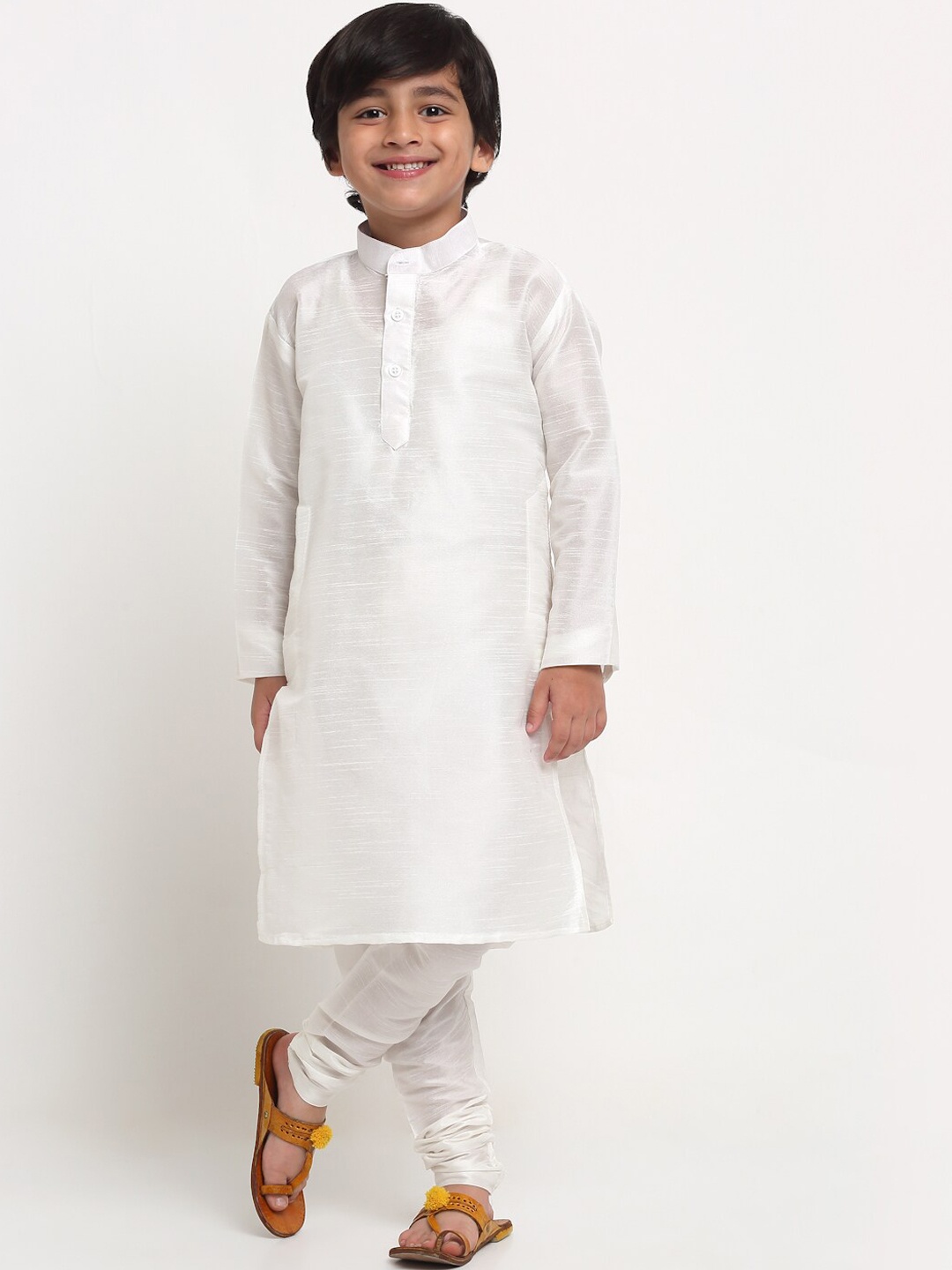 

Benstoke Boys White Kurta with Churidar