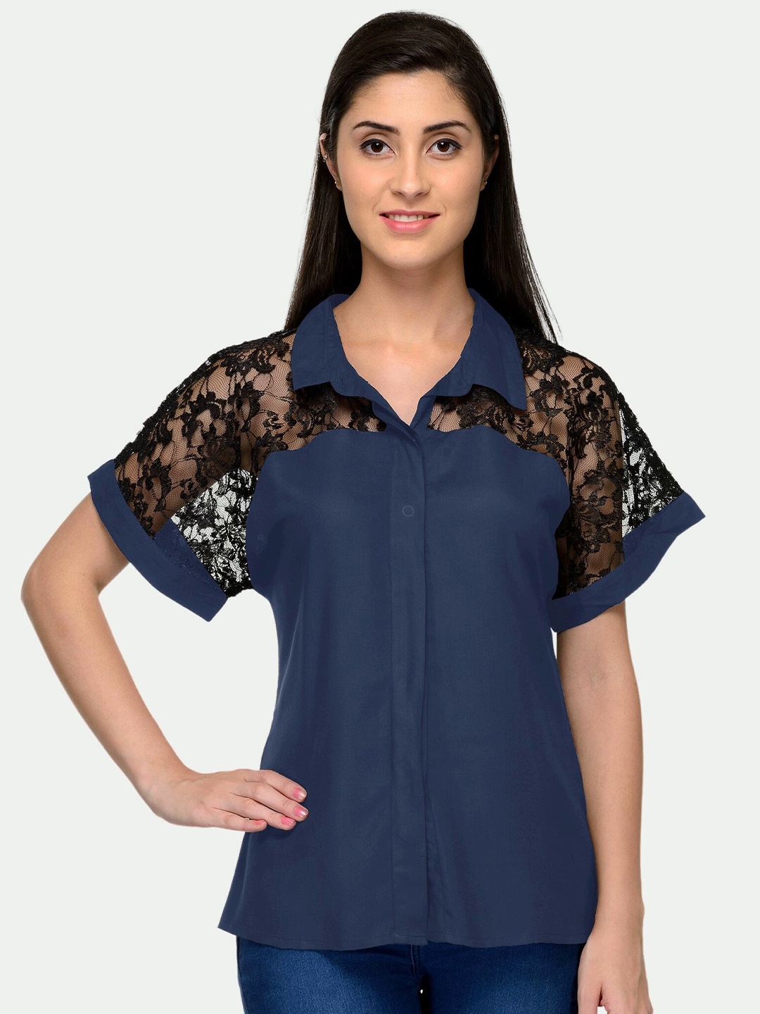 

PATRORNA Women Grey Comfort Casual Shirt