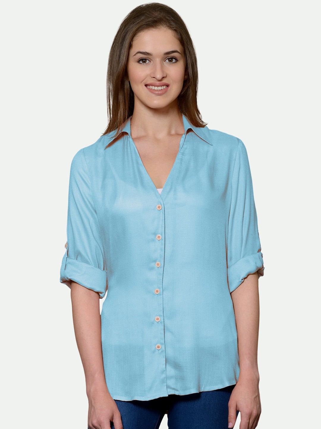 

PATRORNA Women Blue Comfort Casual Shirt