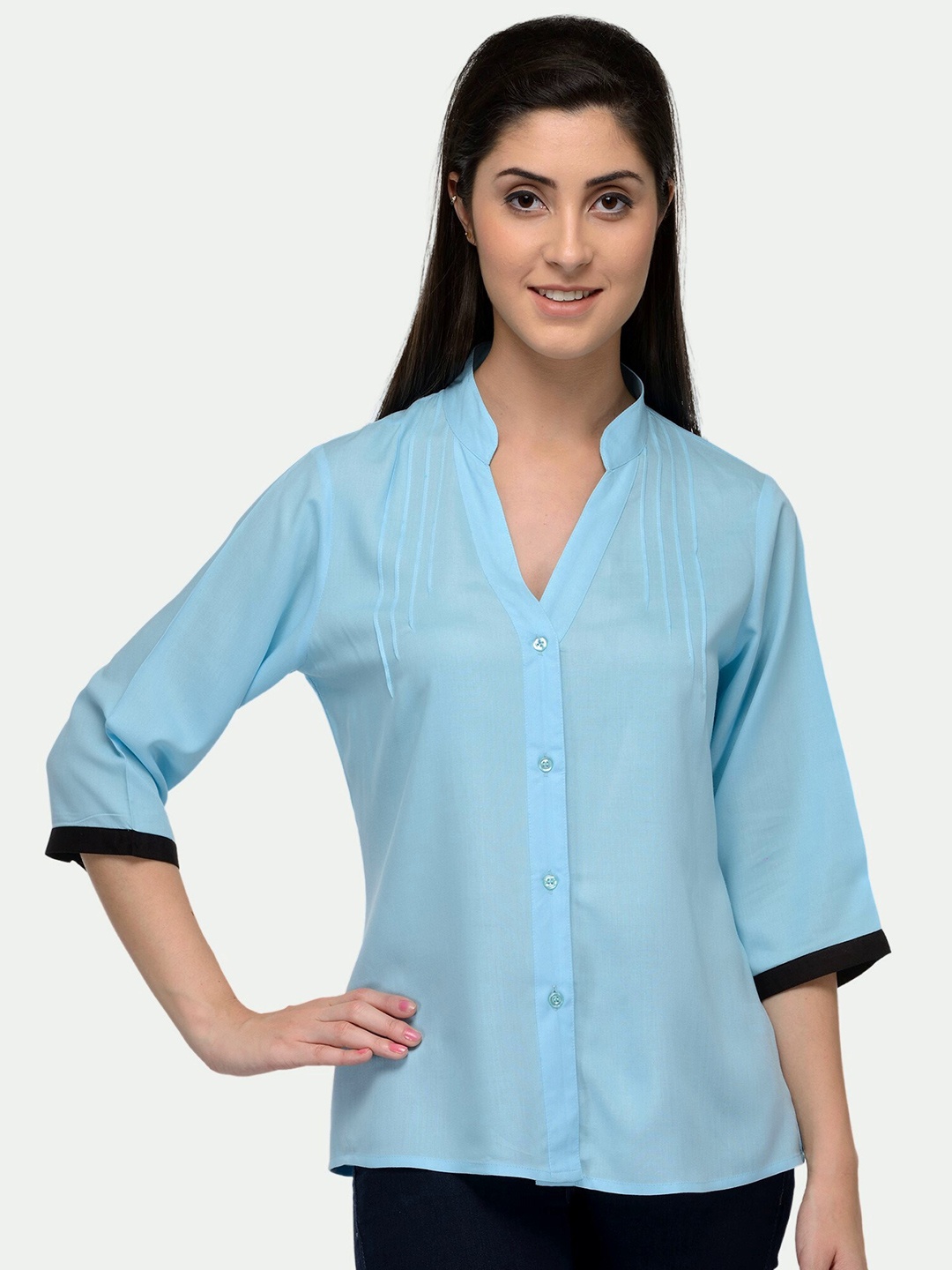 

PATRORNA Women Blue Comfort Casual Shirt