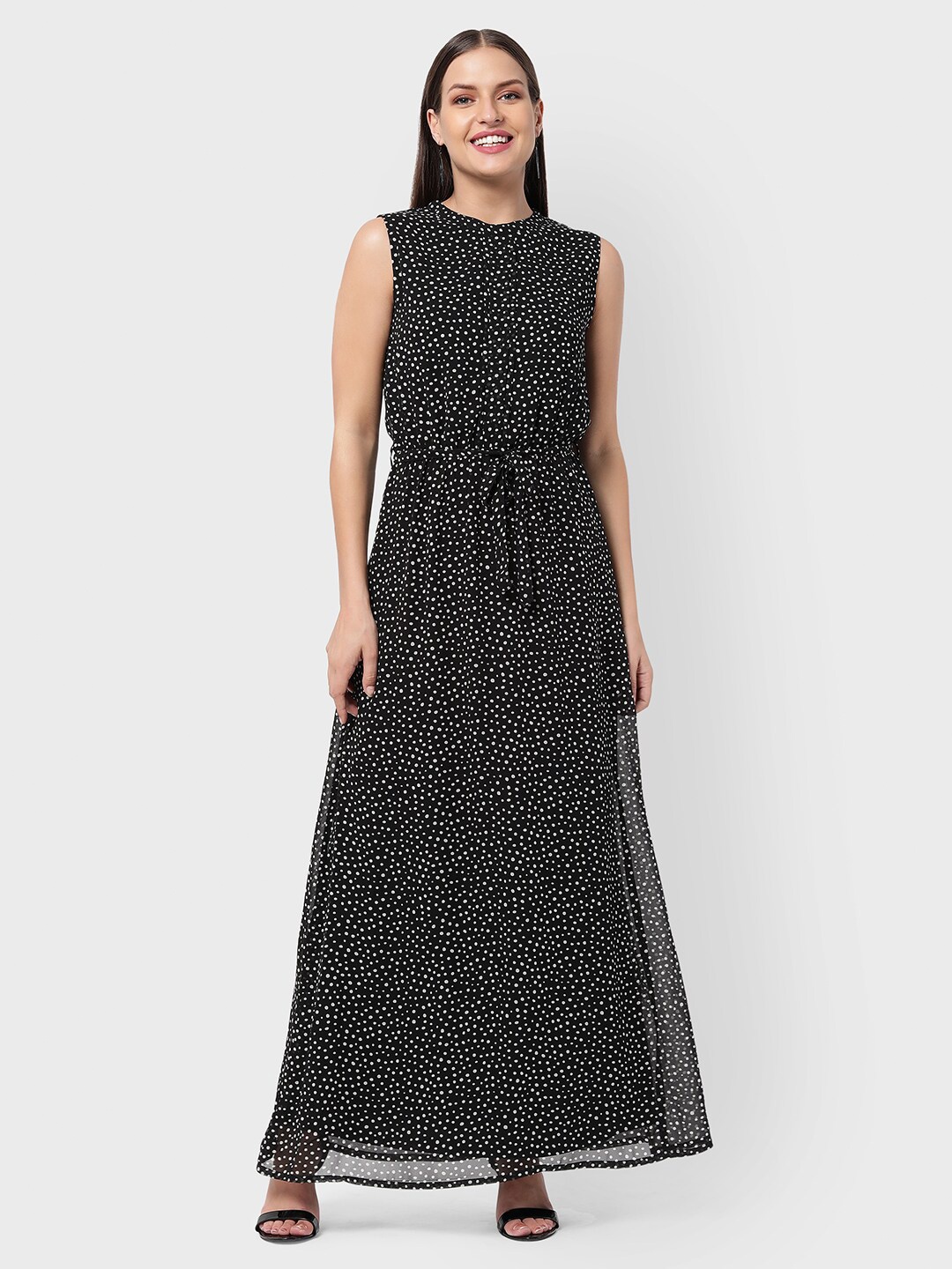 

R&B Black Floral Maxi Dress