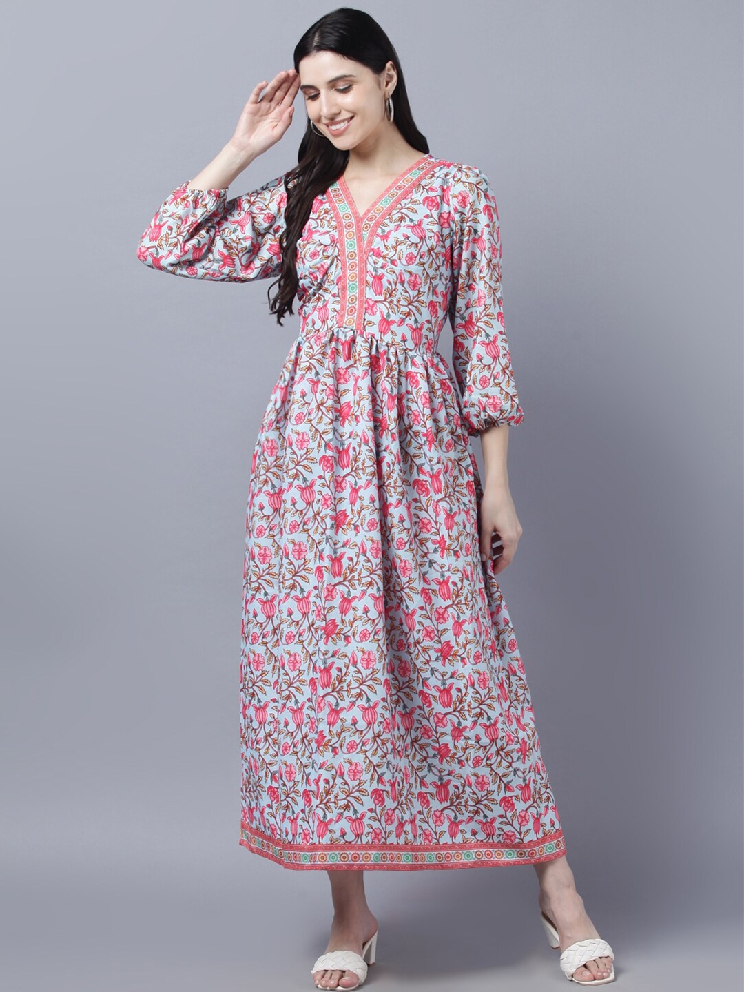 

Myshka Multicoloured Floral Maxi Dress, Multi