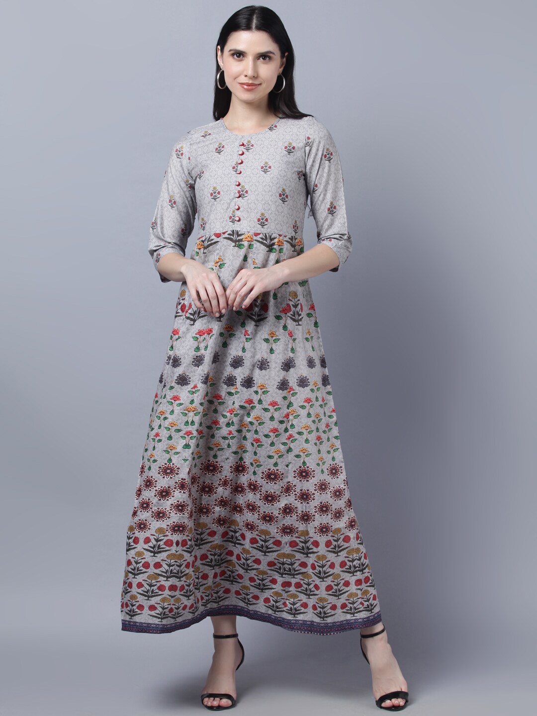 

Myshka Multicoloured Floral Maxi Dress, Multi