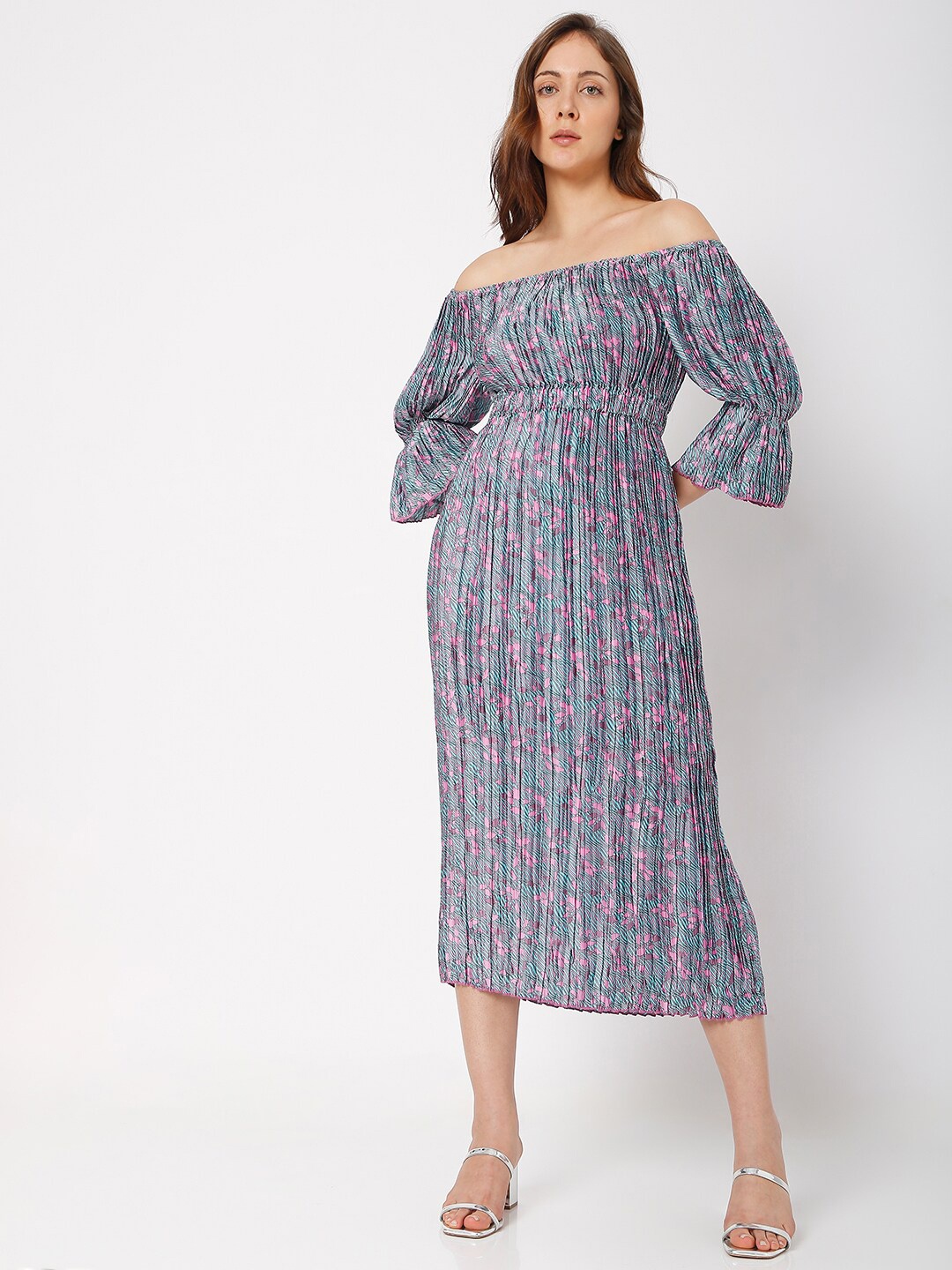 

Vero Moda Pink Off-Shoulder Maxi Dress