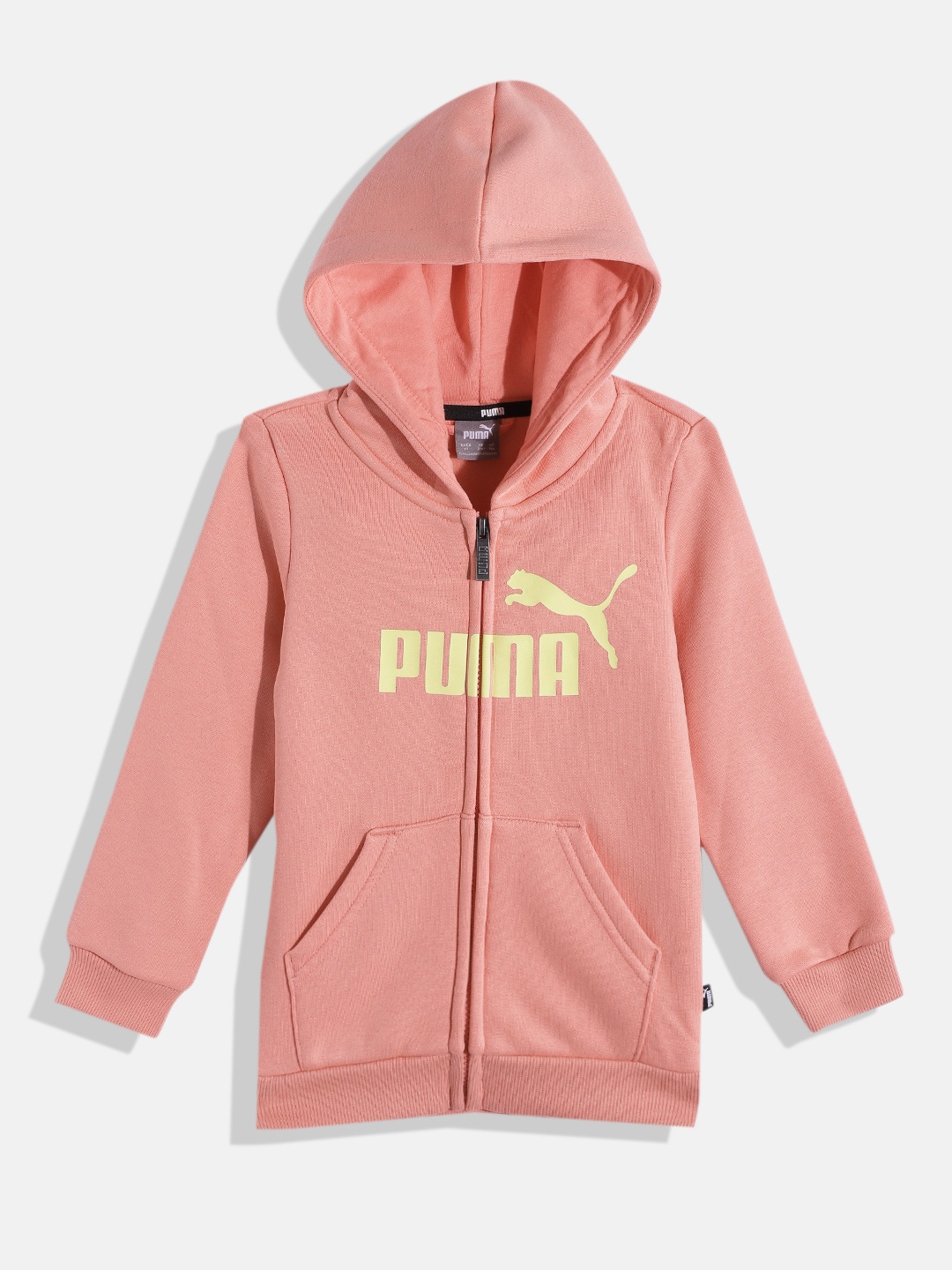 

Puma Boys Brand Logo Print Hooded Sweatshirt, Pink