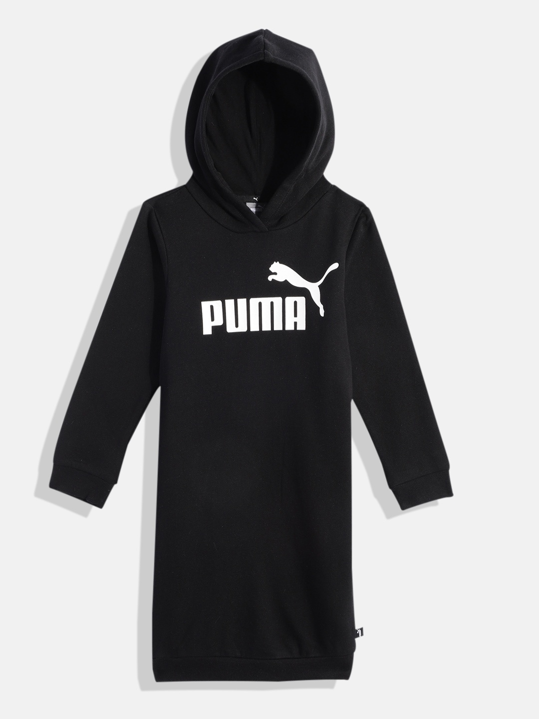 

Puma Girls Regular Fit Essential Logo Hooded Jumper Dress, Black