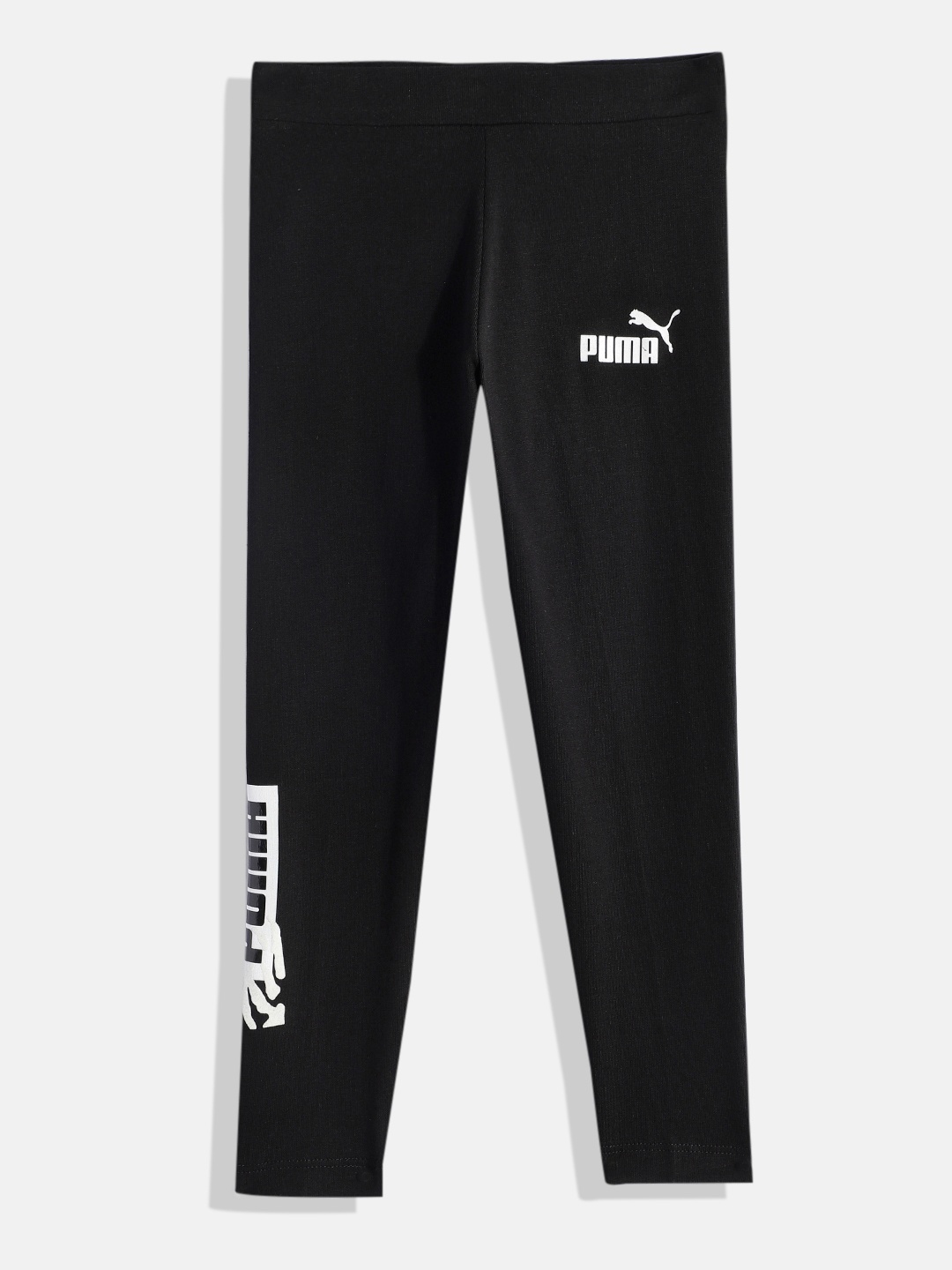 

Puma Girls Alpha Tight Fit Placement Brand Logo Print Leggings, Black