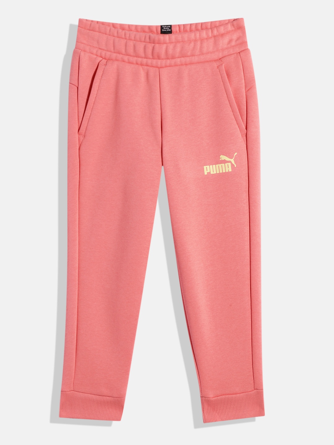 

Puma Boys Essential Logo Regular Fit Joggers, Pink