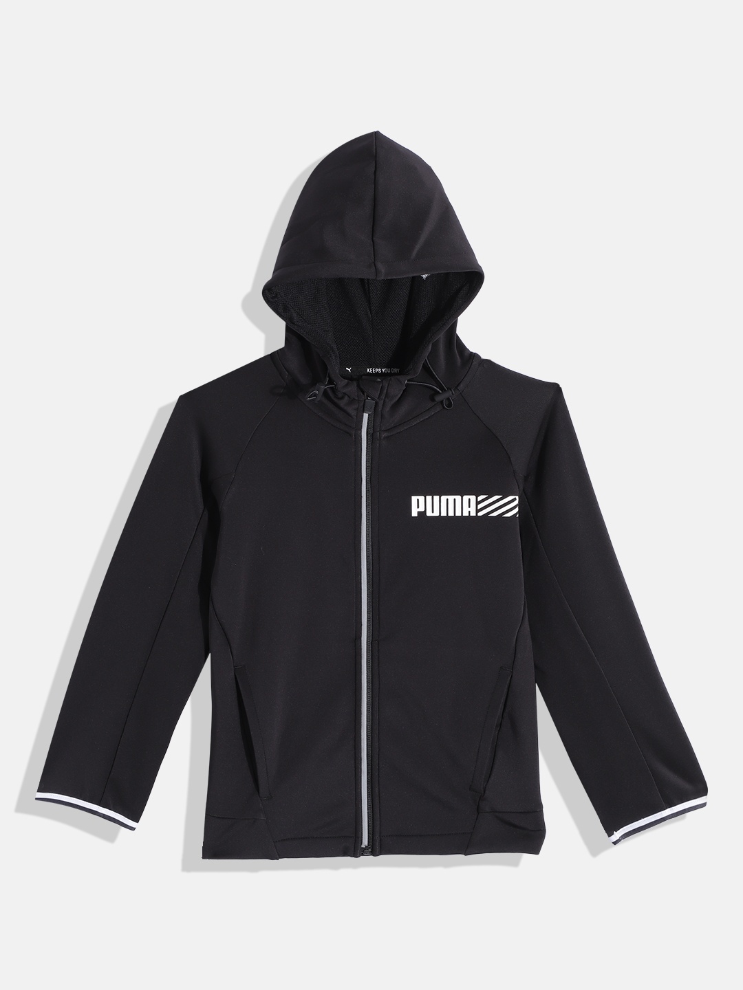

Puma Boys Hooded Tech Tailored Regular Fit Jacket, Black