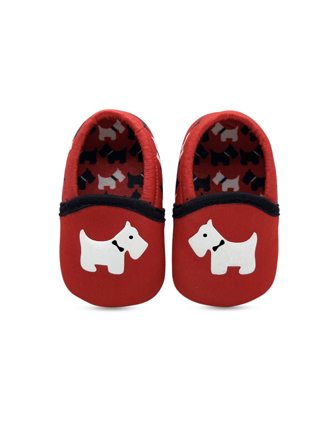 

KazarMax Kids Red & White Printed Acrylic Booties