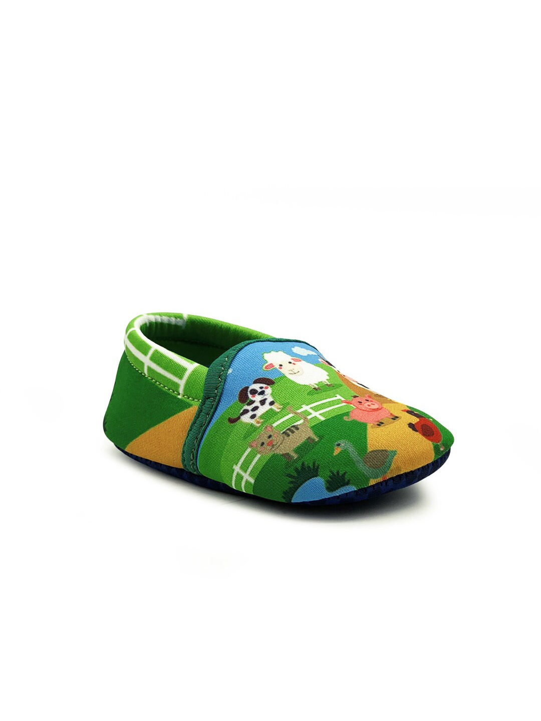 

KazarMax Infants Green Printed Booties