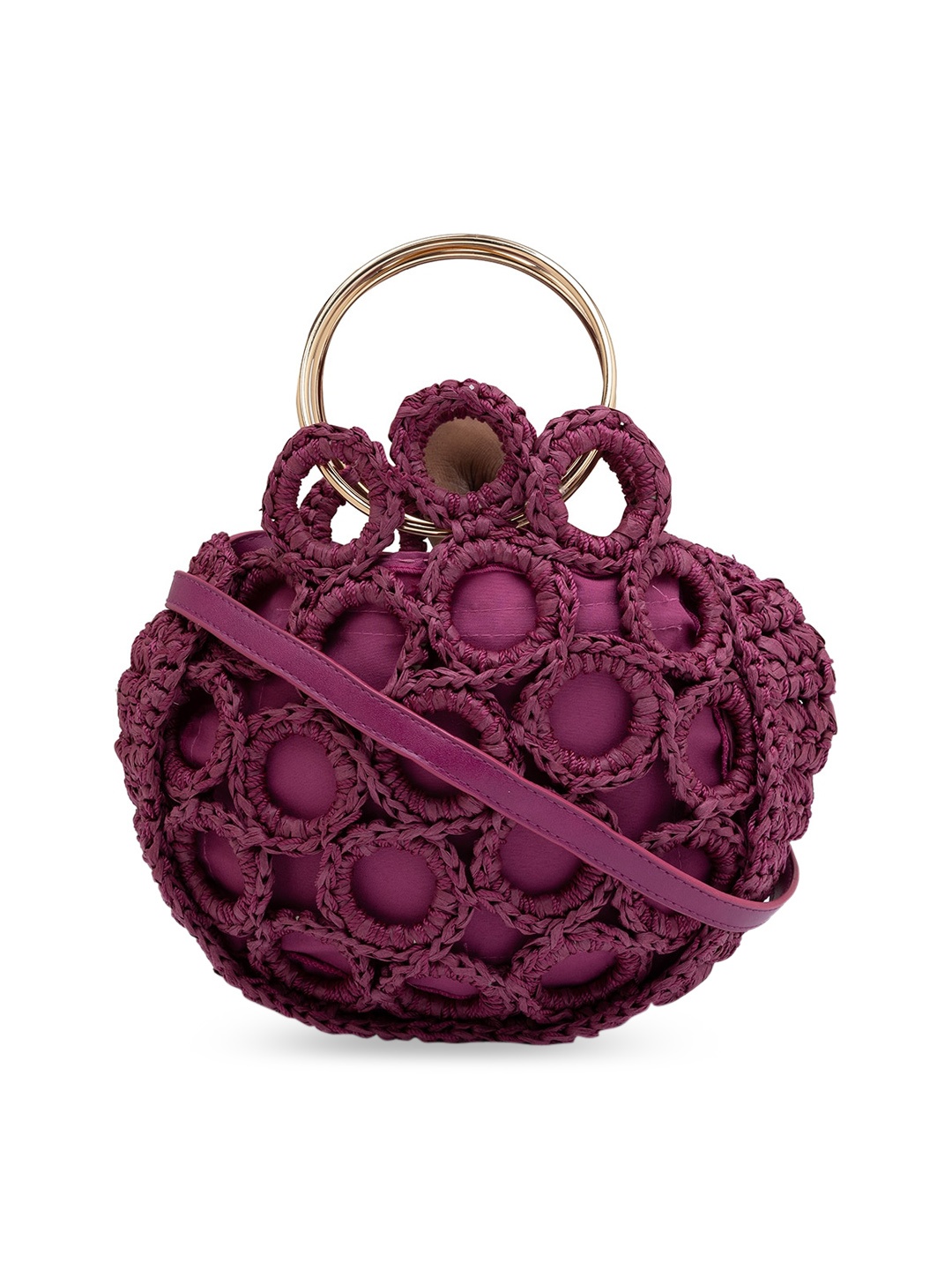 

Sole To Soul Fuchsia Structured Handheld Bag