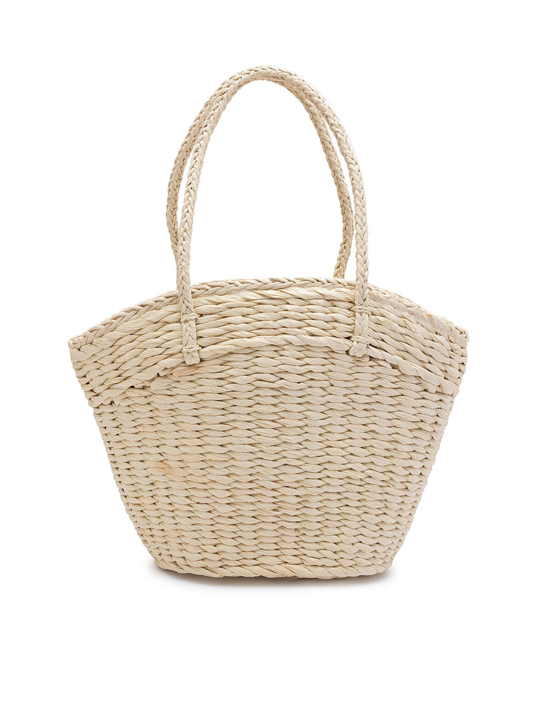 

Sole To Soul Women Beige Textured Structured Handheld Bag