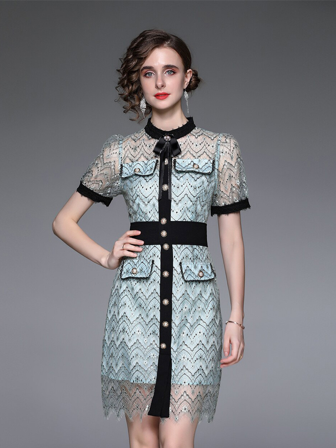 

JC Collection Green Sheath Dress