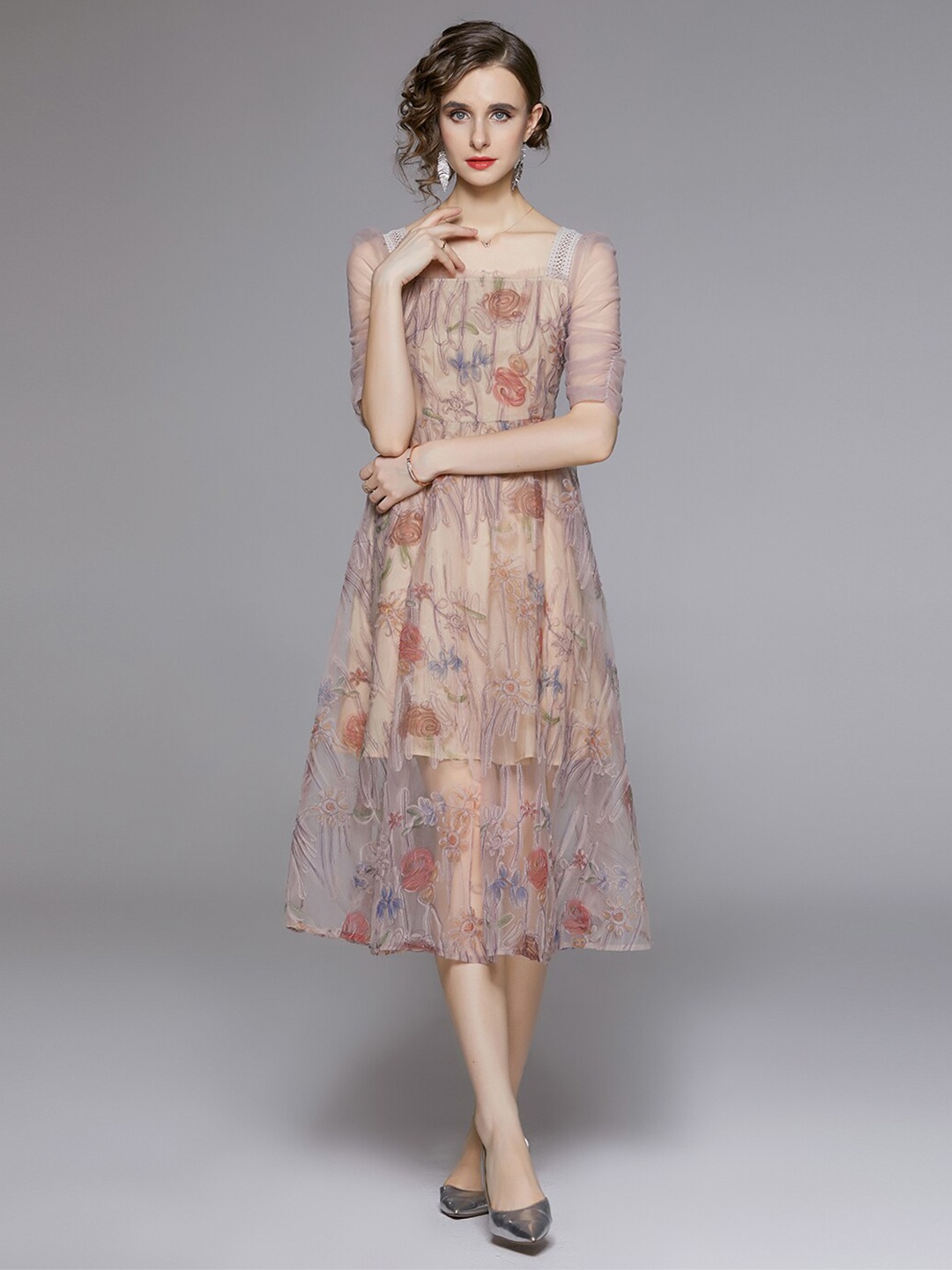 

JC Collection Multicoloured Empire Midi Dress, Multi