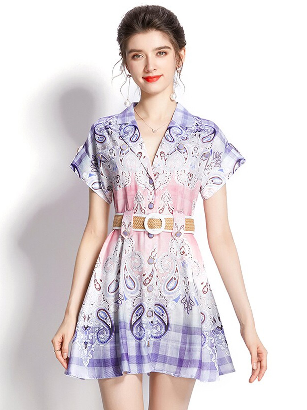 

JC Collection Purple Mini Dress