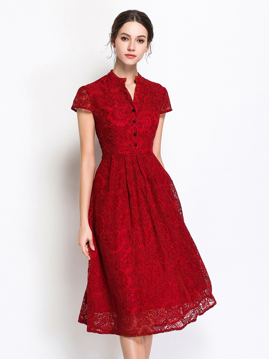

JC Collection Red Midi Dress