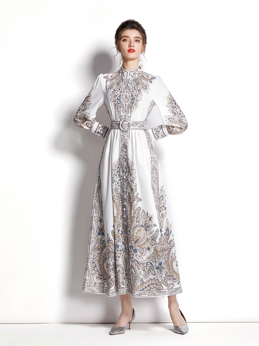 

JC Collection White Animal Maxi Dress