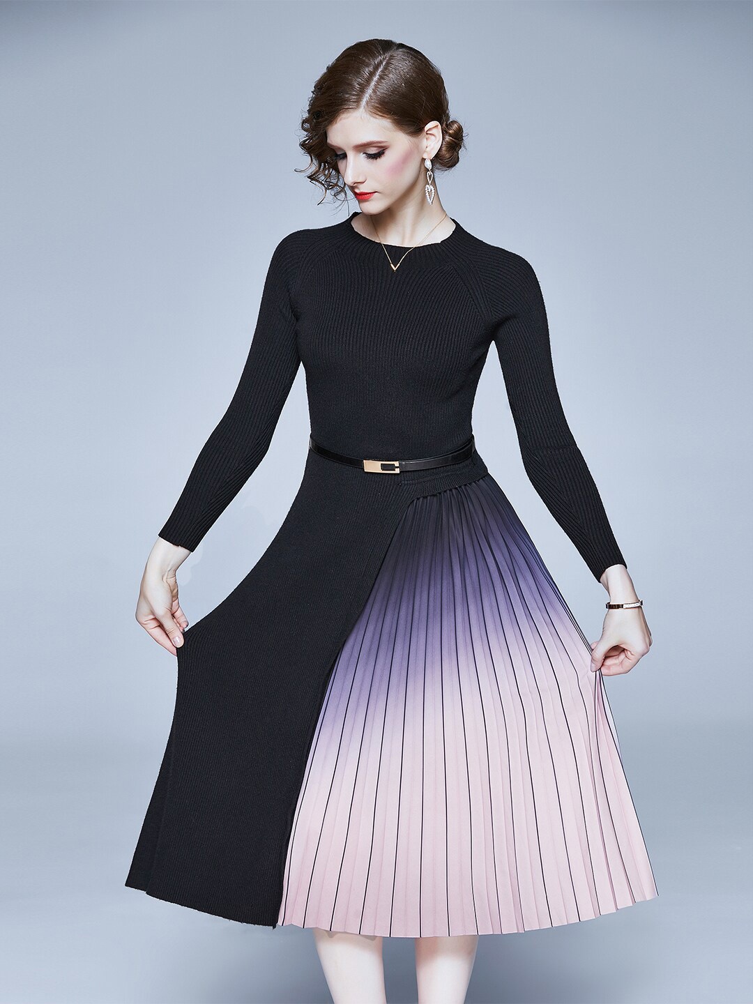 

JC Collection Black Midi Dress
