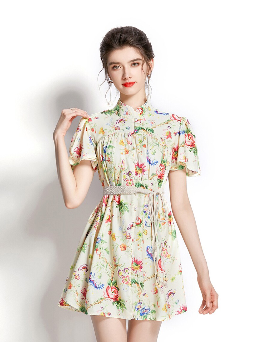 

JC Collection Multicoloured Floral Mini Dress, Multi