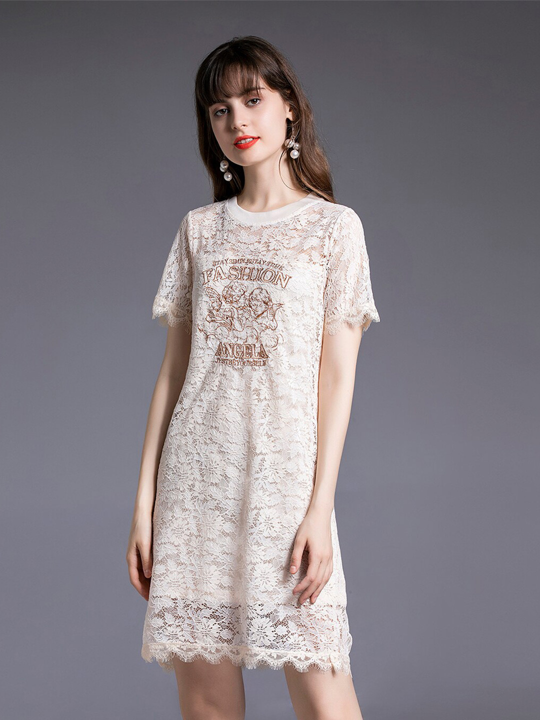 

JC Collection Beige Animal Sheath Dress