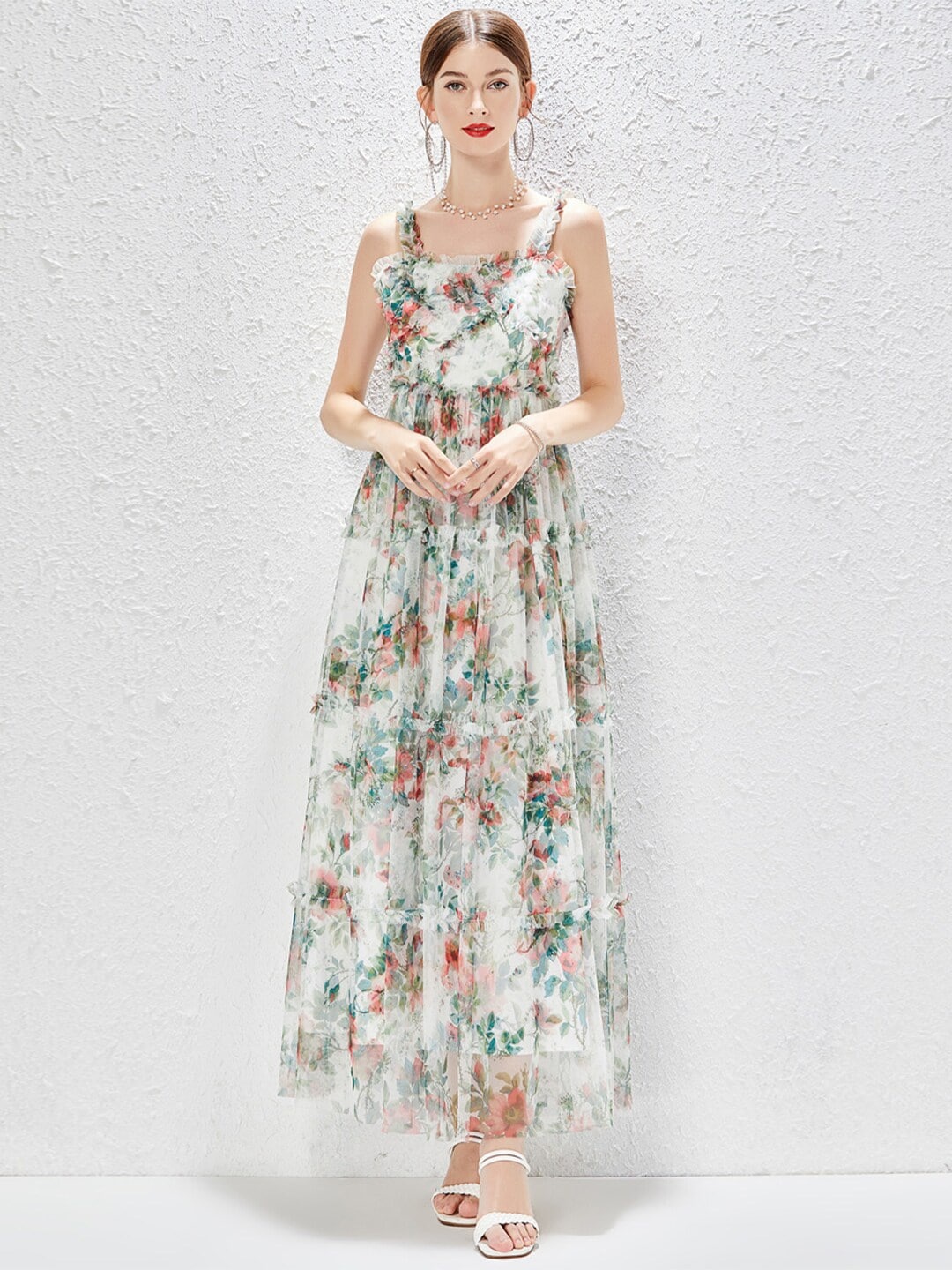 

JC Collection Green Floral Maxi Dress